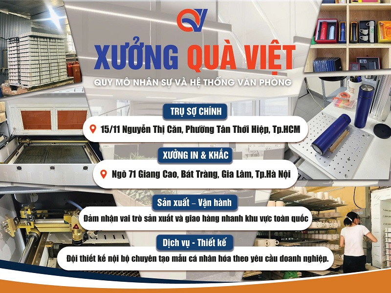Hệ thống văn phòng Xưởng Quà Việt