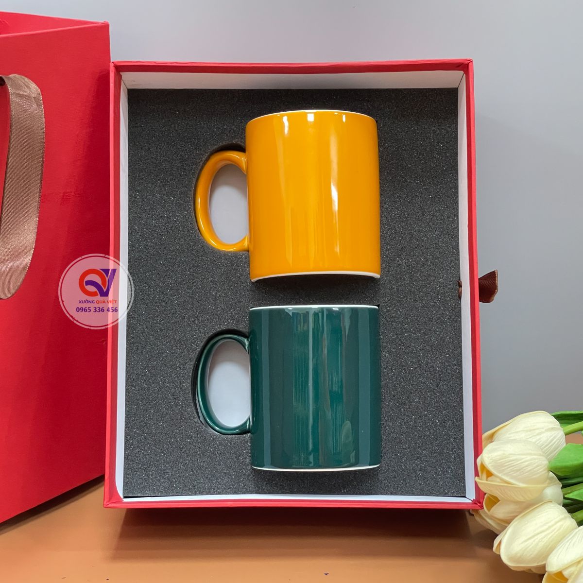 SET CA SỨ TRỤ THẤP QUAI C - CA SỨ IN LOGO THEO YÊU CẦU