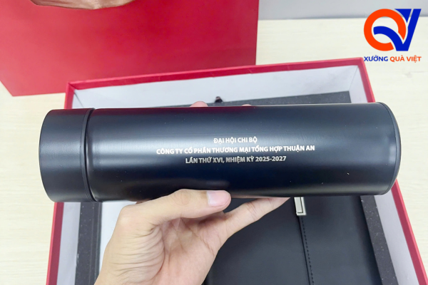 bình giữ nhiệt in logo đại hội chi bộ