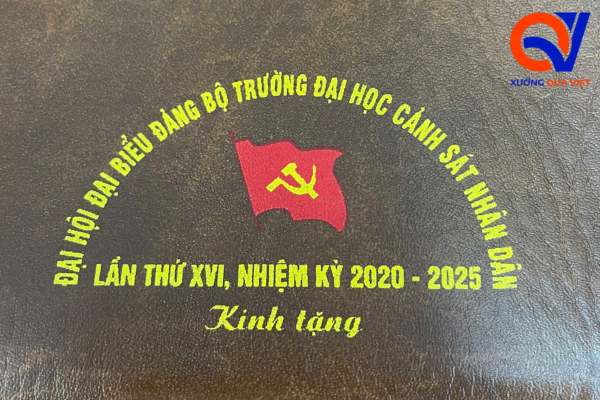 Đơn hàng quà tặng cặp da đại hội đảng