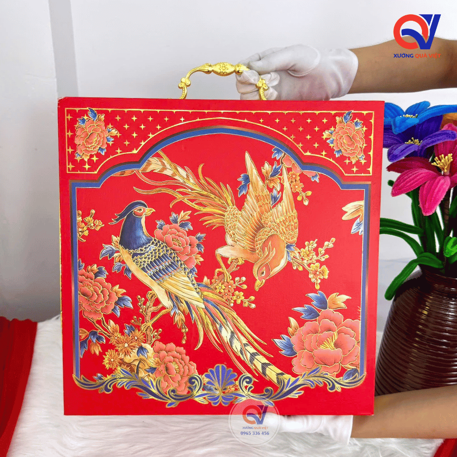 Hộp đựng quà Tết nam châm - Hoàng Gia Đỏ