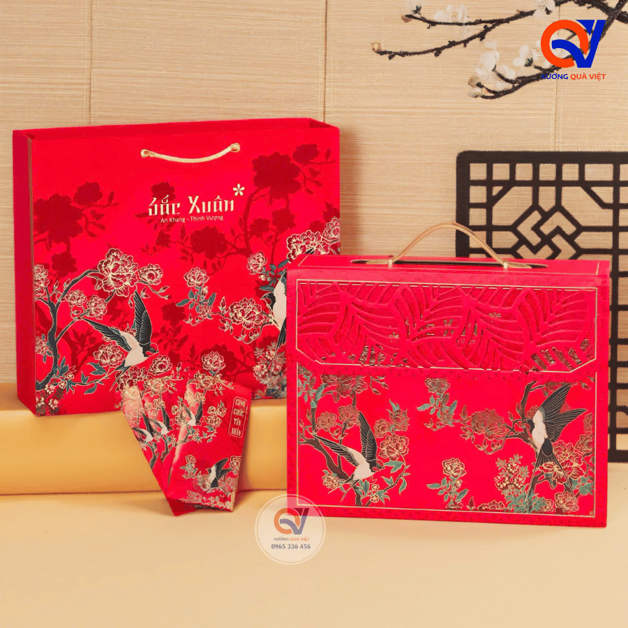 Hộp đựng quà Tết vali - Thiên Yến Xuân