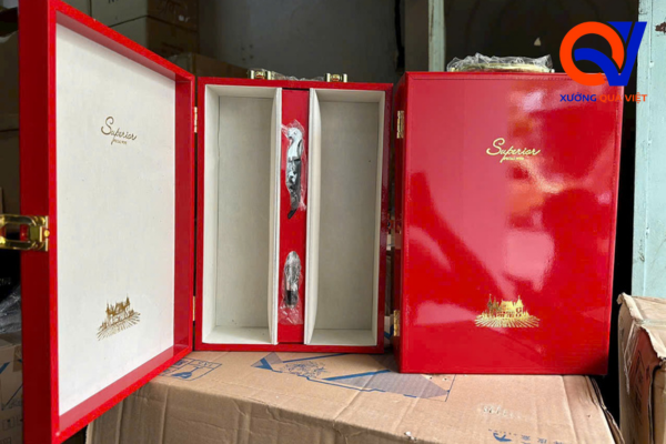 Hộp đựng quà tết đựng rượu vang 2