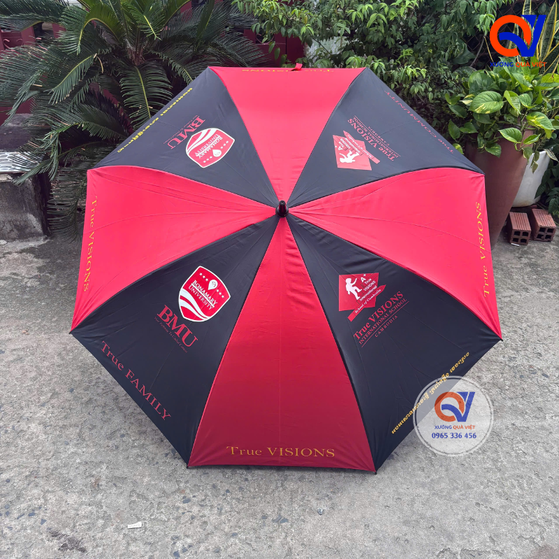 In PET Logo Lên Ô Dù Quảng Cáo