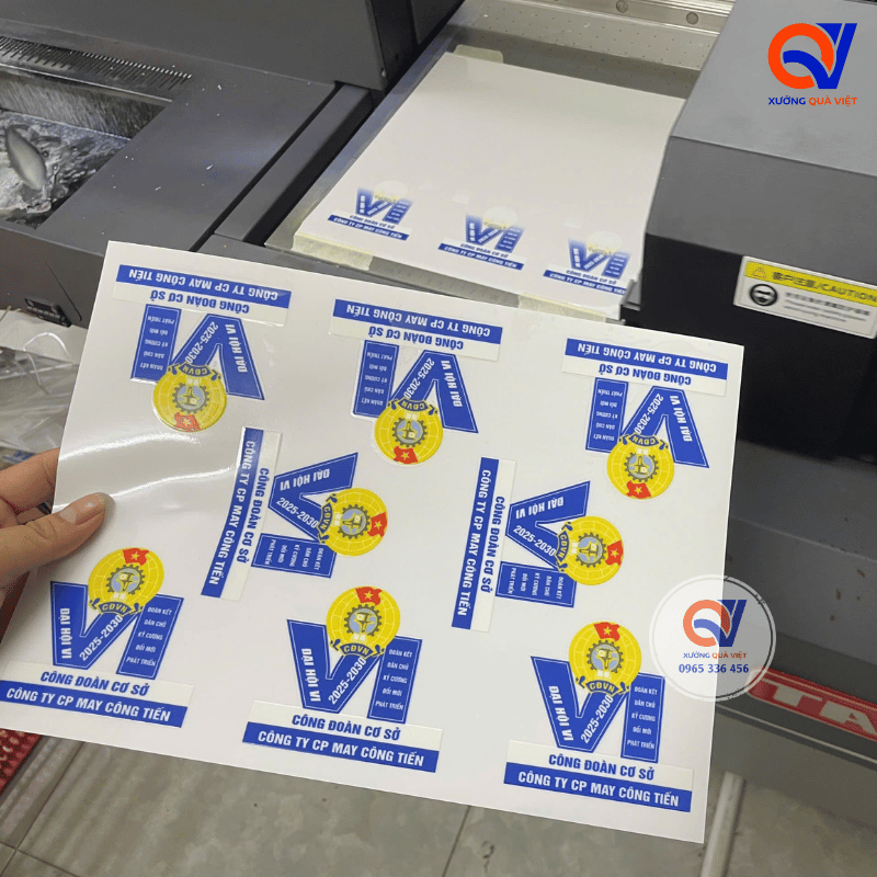 Tem UV DTF In Hình, In Logo Theo Thiết Kế
