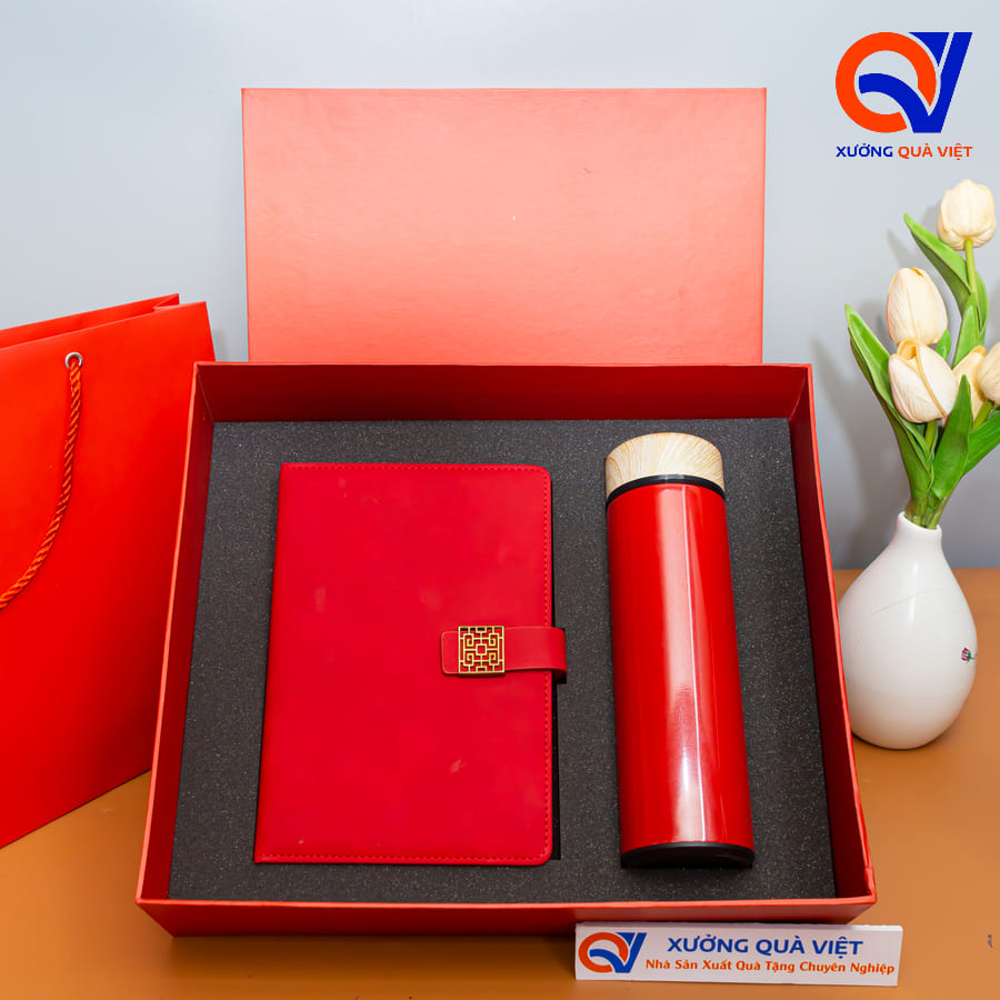 Set sổ lớn bình nắp gỗ - SB 03