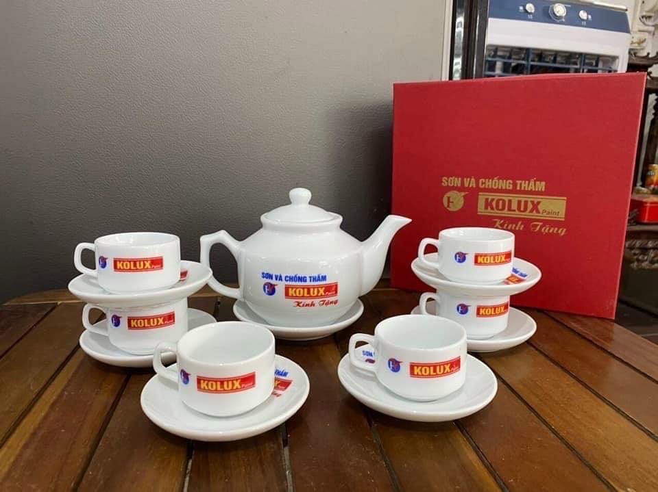 Bộ tách trà in tên thương hiệu theo yêu cầu giá tốt