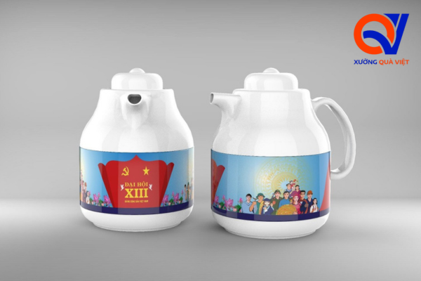 quà tặng đại hội Đảng ấm đun in logo